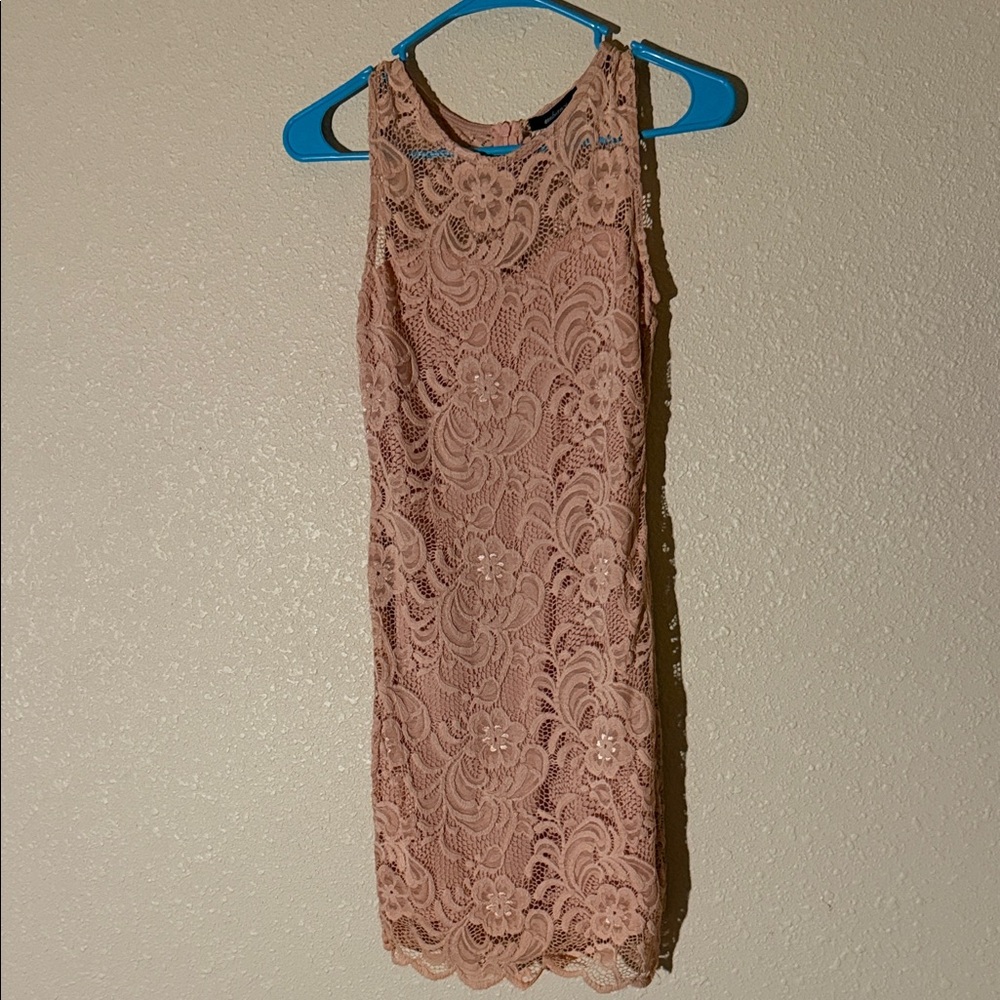 Ambiance Lace Mini Dress - Blush